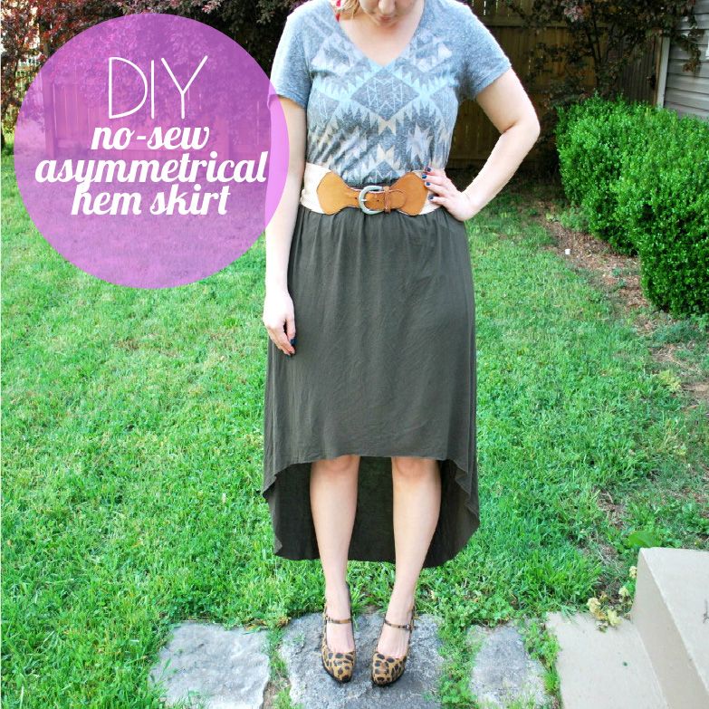 the DIY NOSEW ASYMMETRICAL HEM SKIRT